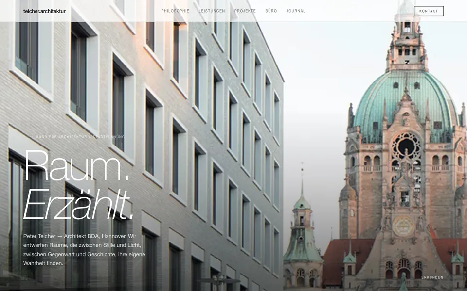 Startseite von teicher.architektur