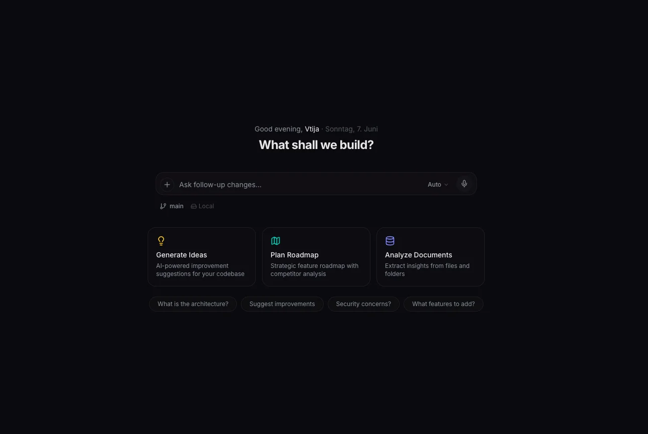 ACE cowork console — interactive coding and chat inside the system